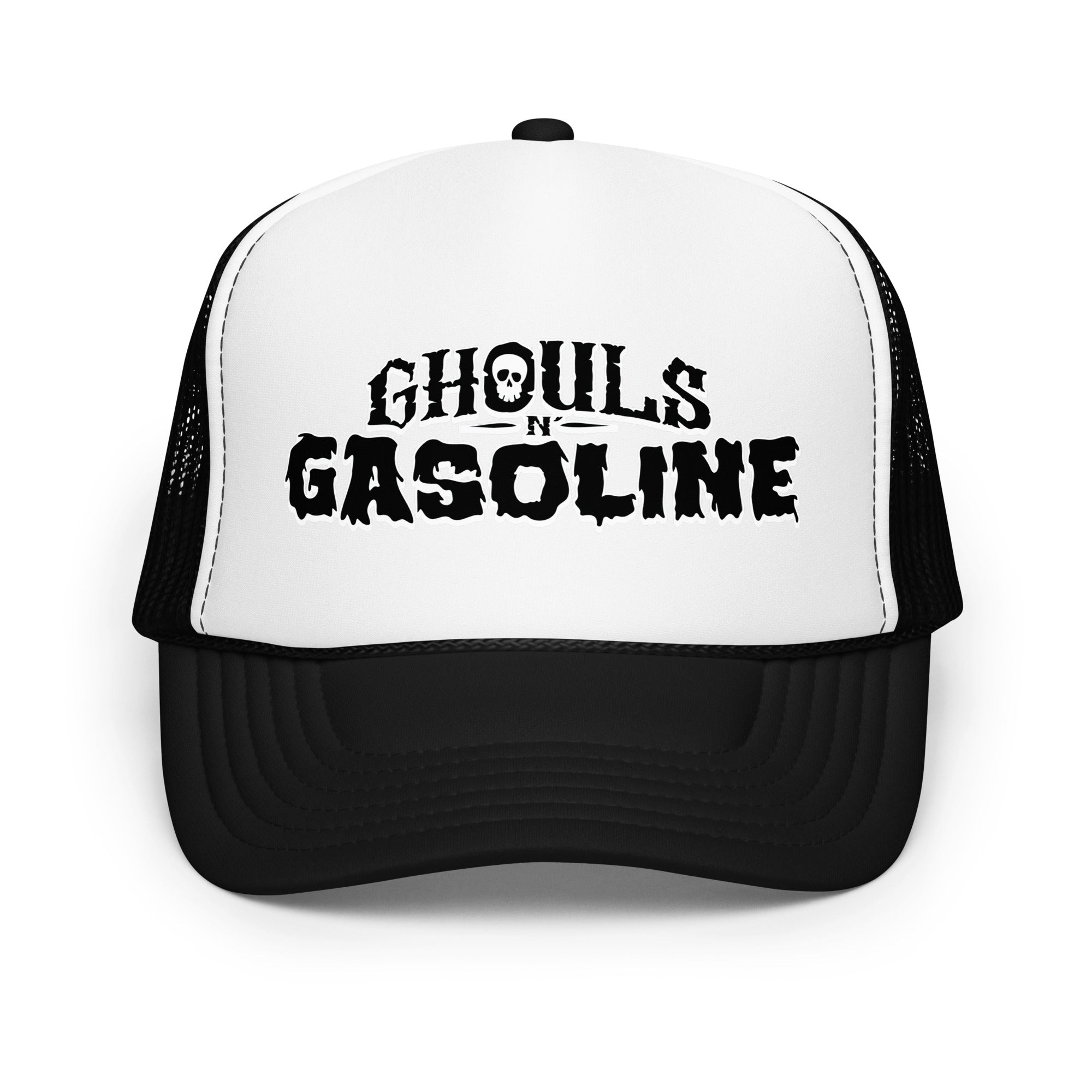 Ghouls n' Gasoline Foam Trucker Hat - White / Black
