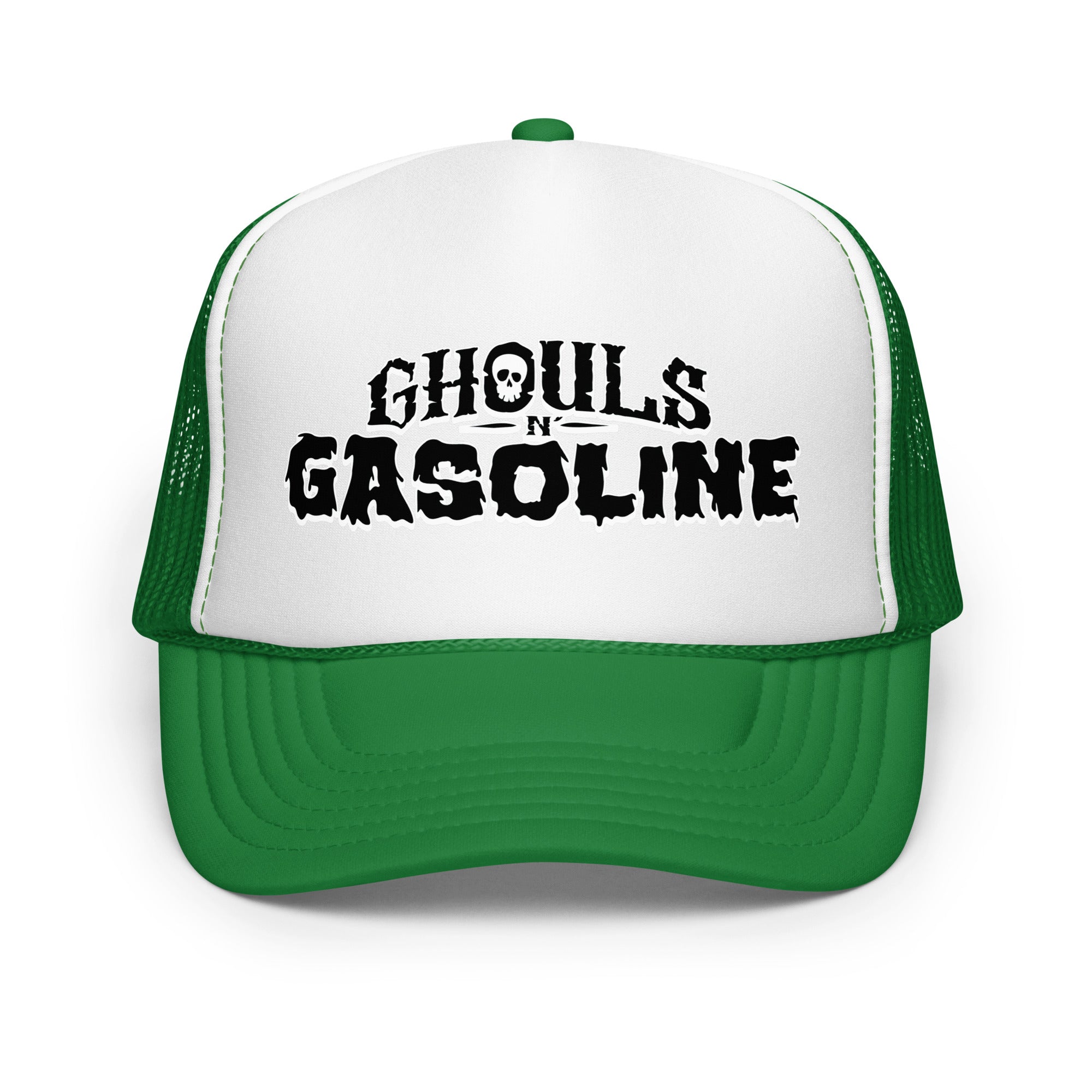 Ghouls n' Gasoline Foam Trucker Hat - White / Green