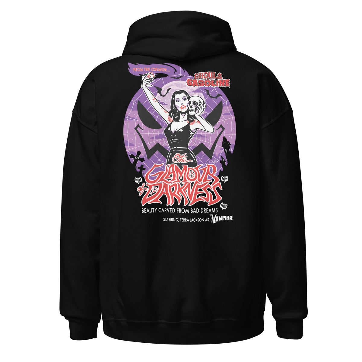 Vampira: Glam of Darkness: Special Edition - Unisex Hoodie - Ghouls n' Gasoline - Back View