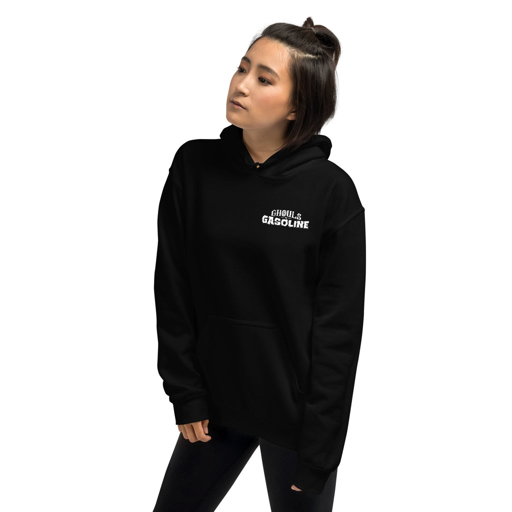 Vampira: Glam of Darkness: Special Edition - Unisex Hoodie - Ghouls n' Gasoline - Female Model - Front View
