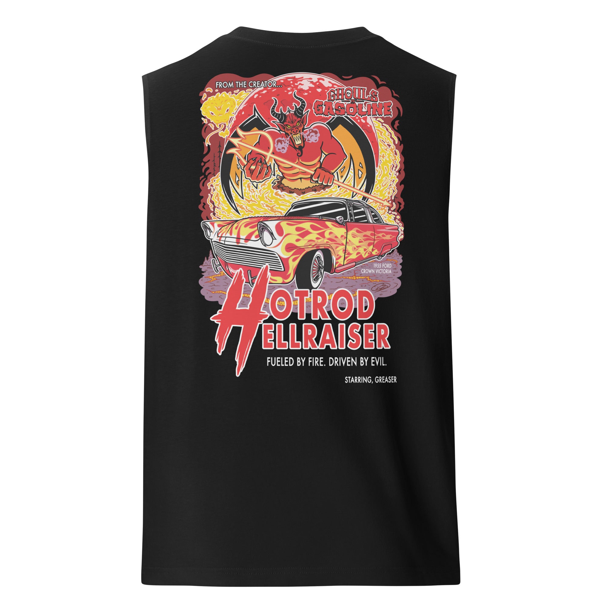 Hotrod Hellraiser: '55 Ford Crown Vic: Muscle Tank - Ghouls n' Gasoline - Back View