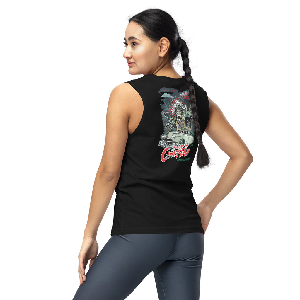 Chief of Terror: '52 Pontiac Chieftain: Muscle Tank - Ghouls n' Gasoline - Female Model - Back View