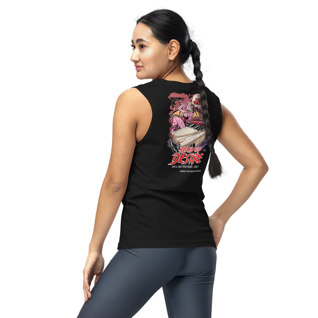 Blood of Desire: '52 Oldsmobile Super 88: Muscle Tank - Ghouls n' Gasoline - Female Model - Back View