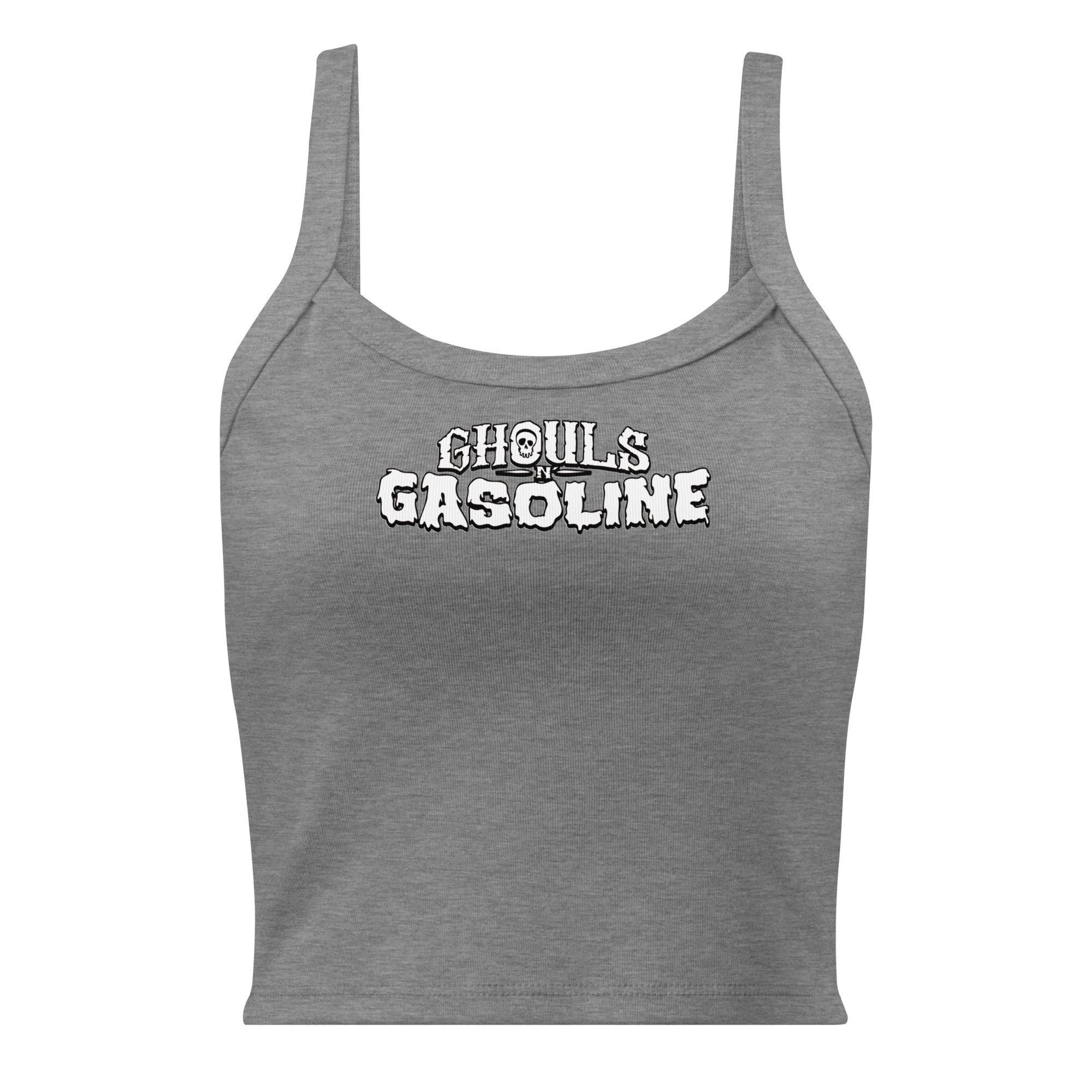 Classic Ghouls n' Gasoline Women’s Tank Top - Gray Tank with White Logo