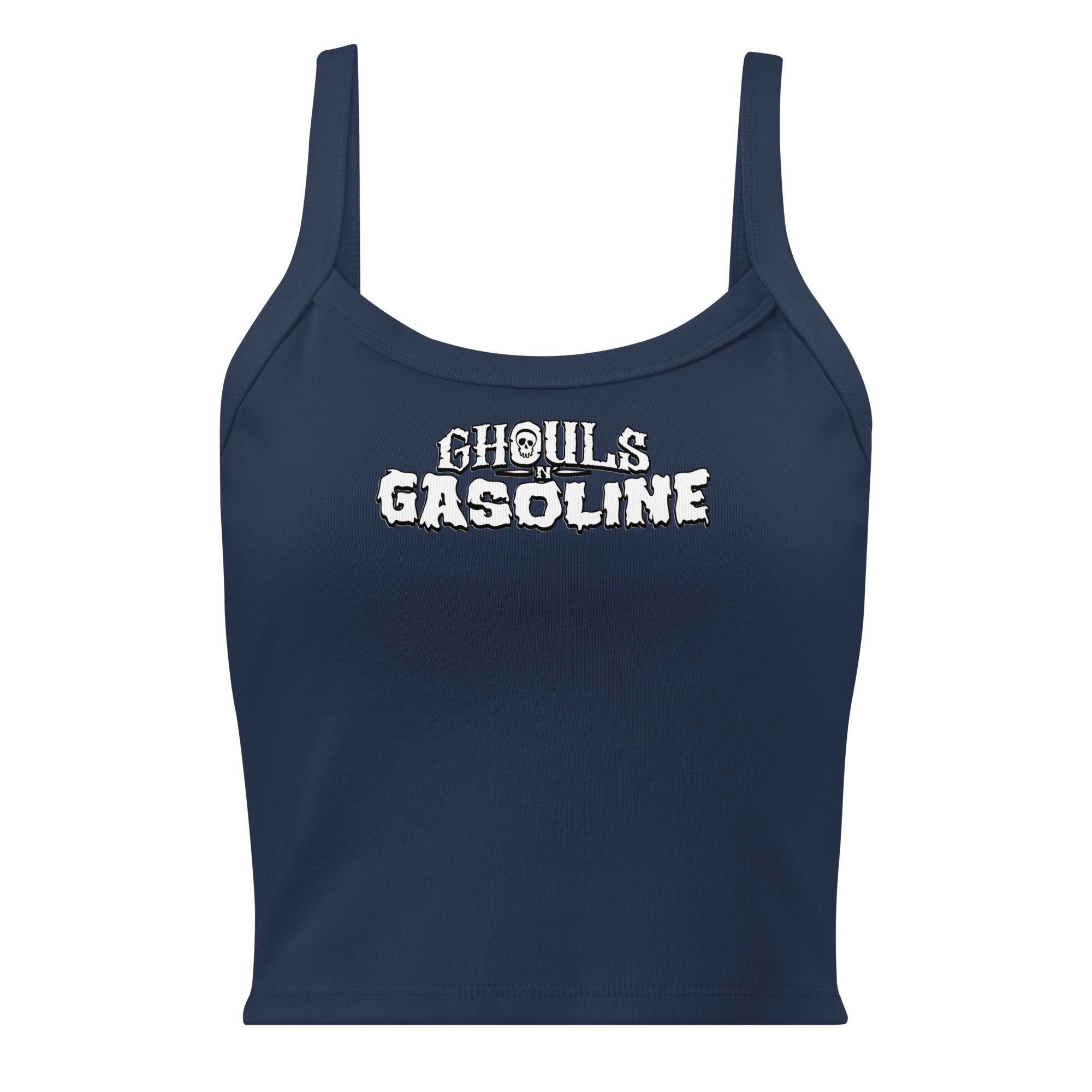 Classic Ghouls n' Gasoline Women’s Tank Top - Navy Blue Tank with White Logo