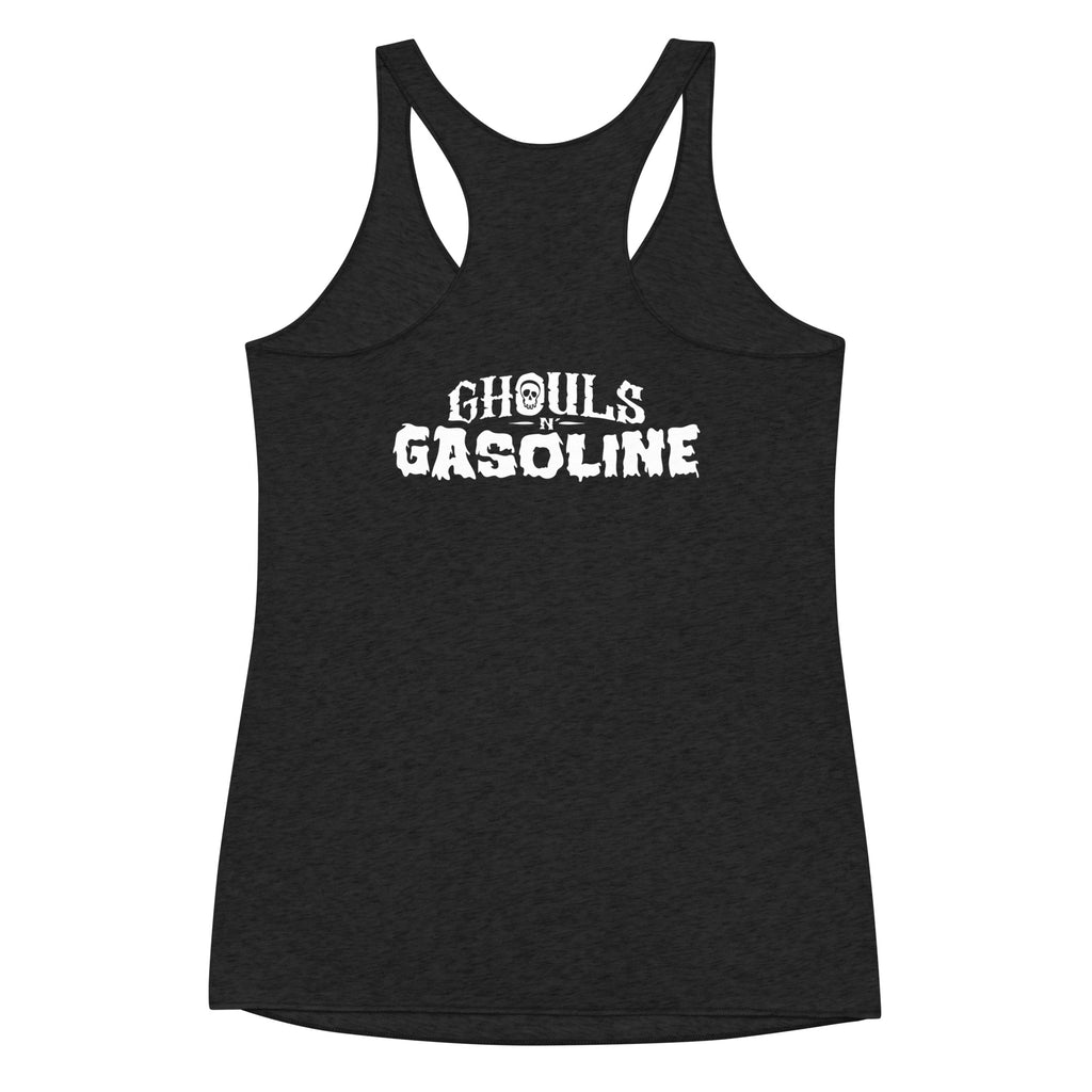 Beat It Creep: Pinup Zombie - Women's Razorback Tank Top - Ghouls n' Gasoline - Back View