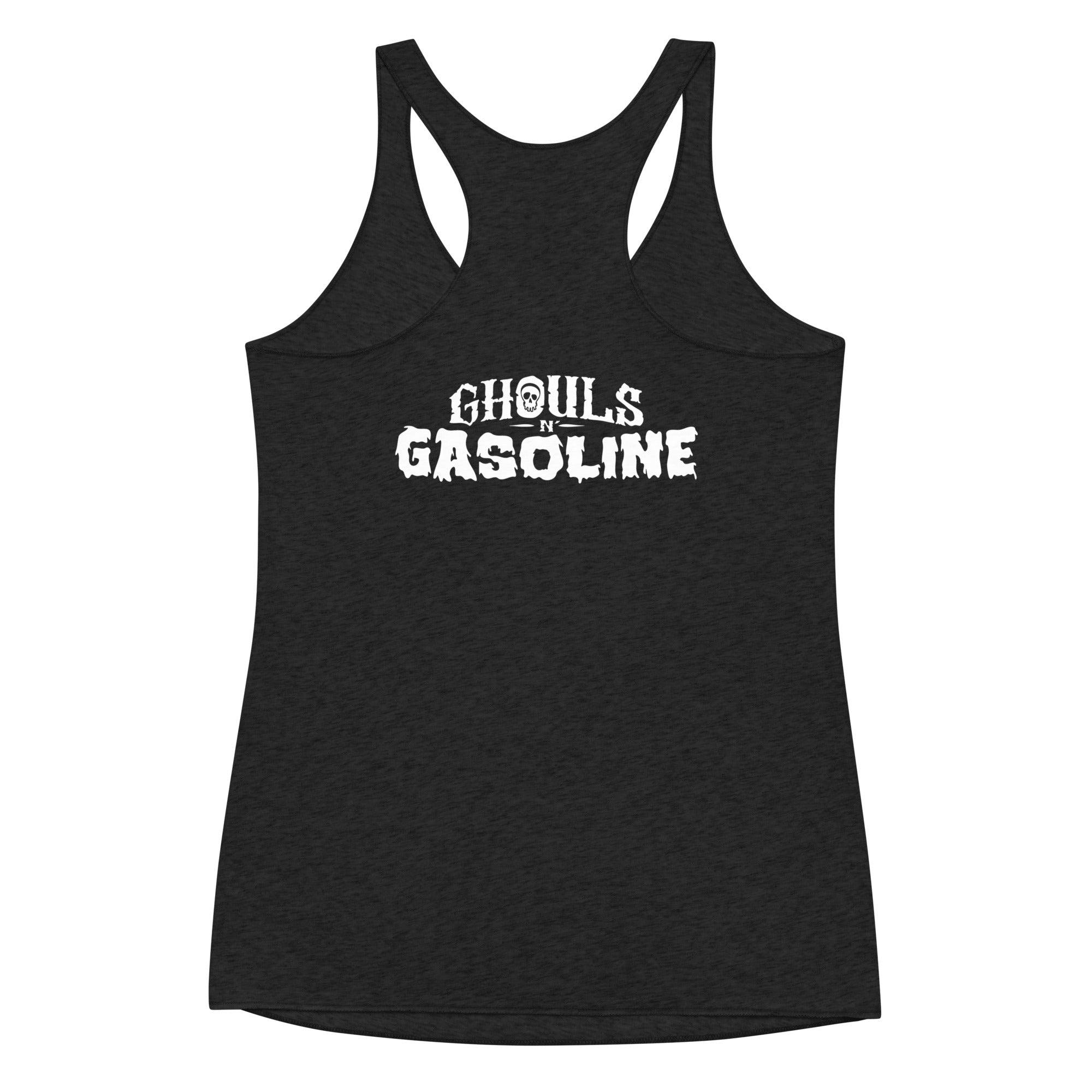 Awoken Doom: '64 Pro Street C10 Chevy - Women's Razorback Tank Top - Ghouls n' Gasoline - Back View