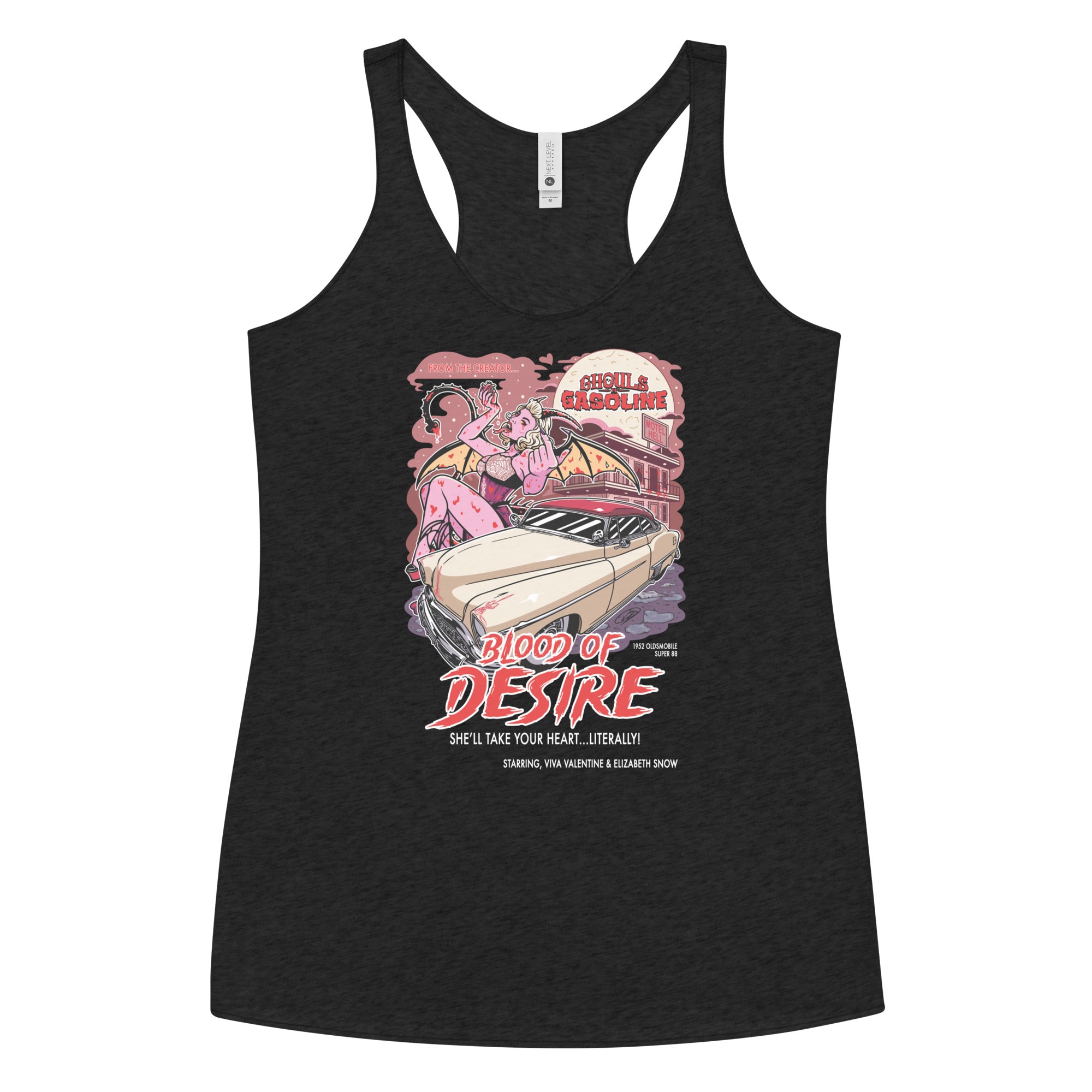Blood of Desire: '52 Oldsmobile Super 88 - Women's Razorback Tank Top - Ghouls n' Gasoline - Front View