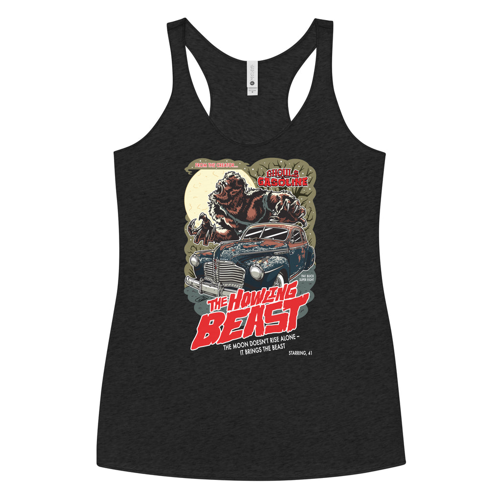 Howling Beast: '41 Buick Super Eight - Women's Racerback Tank - Ghouls n' Gasoline - Front View